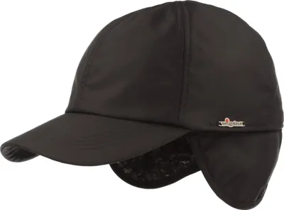 Wigéns einfarbige Baseballcap mit Ohrenschutz in schwarz