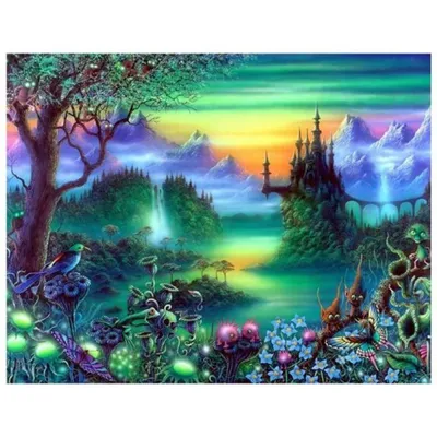 Image de Peinture au diamant d'un château mystérieux