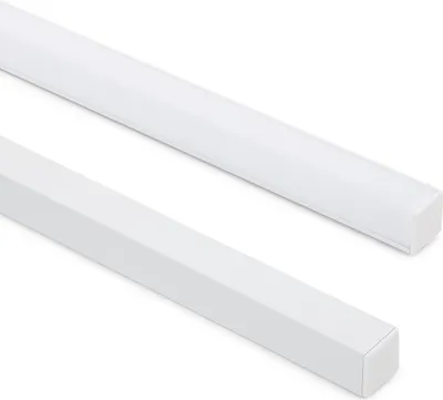 Produktbild von Aluminiumprofil Ecke Dreieckig 2m für LED Streifen bis 10mm Weiß 2 m Halbtransparent