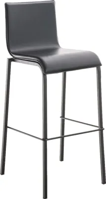 Produktbild von CLP Barhocker Avola Leder Flach B78 Metallgestell schwarz schwarz