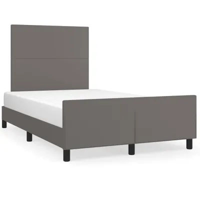 Immagine prodotto di vidaXL Struttura letto con testiera grigia 120x200 cm in Pelle finta