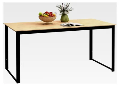 Produktbild von Gartentisch für 6 Personen 160 x 80 cm wetterfest mit Holzoptik und Lamellendesign