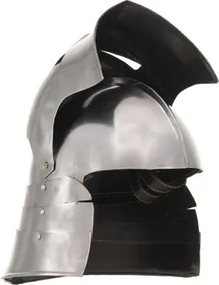 Immagine prodotto di vidaXL Elmo da Cavaliere Medievale Antico Replica LARP Argento Acciaio