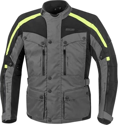 Produktbild von GMS Temper Motorrad Textiljacke, grau/schwarz/gelb, 2XL