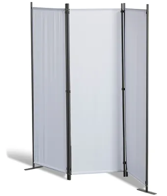 Produktbild von Grasekamp Stellwand 165x170 cm dreiteilig - weiß -  Paravent Raumteiler Trennwand  Sichtschutz