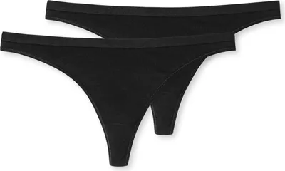 Produktbild von Schiesser Damen 2PACK String schwarz 36  PAK