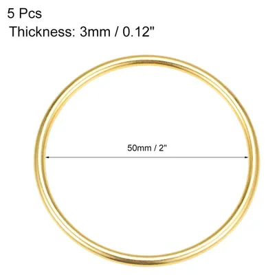 Produktbild von 5Stk. O Ring Schnalle O-Ringe fš¹r Hardware Gš¹rtel Tasche Kunst DIY 2"(50mm) gold