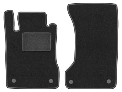 Produktbild von Velours-Fußmatten Vorne für Mercedes W211 4Matic 2003-2009 (Limousine/Kombi) – 2-tlg, Graphit, passgenau – Wielganizator LUX
