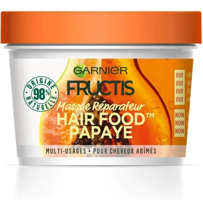 Produktbild von Garnier - Reparierende Maske Fructis Hair Food - Papaya 390 ml