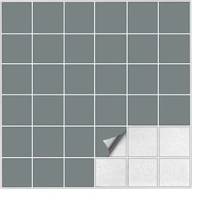 Produktbild von Fliesenaufkleber  Für Bad, Küche etc Grau 71 matt 7,5 x 7,5 cm 10 Stück
