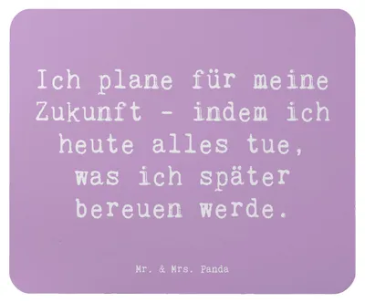 Produktbild von Mr. & Mrs. Panda Mousepad Spruch Lebensziele und Abenteuer - Lavendeltraum - Geschenk, Lebensweisheit, mauspad laptop, Motivation, inspirierende Weisheit, Mouse Pad
