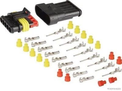 Image de HERTH+BUSS ELPARTS Kit de boîtiers enfichables 50390829 7,8mm MVQ (caoutchouc de silicone) Blister