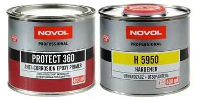 Zdjęcie produktu dla PODKŁAD EPOKSYDOWY ANTYKOROZYJNY SZARY Novol PROTECT 360 1:1 0,8l KOMPLET