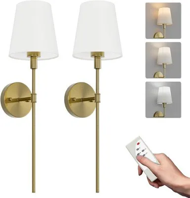 Obrázek produktu pro Nabíjecí nástěnná lampa do obývacího pokoje a ložnice – nabíjení přes USB – bezdrátová – napájení na baterie – osvětlení schodiště – dálkové ovládání