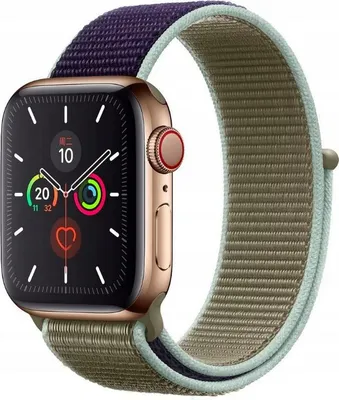 Produktbild von Armband für Apple Watch 1/2/3/4/5/6/7/8/9/SE 42/44 mm, khakiblaues Material
