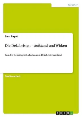 Immagine prodotto di Die Dekabristen - Aufstand und Wirken