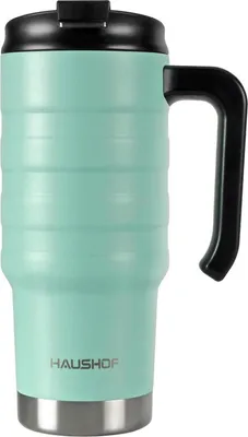 Image de HAUSHOF Gobelet isolant Gobelet thermique 700 ml en acier inoxydable à double paroi sous vide BPA Free