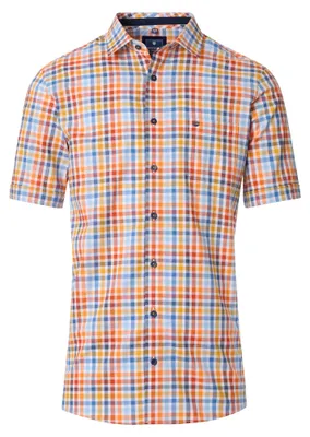 Produktbild von Redmond - Comfort Fit - Herren Freizeithemd Kurzarm (251070999), Größe:XL, Farbe:Orange(40)