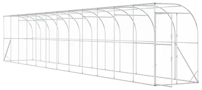Imagen del producto de vidaXL Gallinero de pared, color plateado, 600 x 150 x 215 cm
