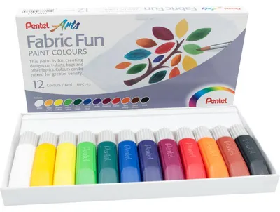 Obrázok produktu pre Pentel FFPC1-12 PentelArts Fabric Fun Paint Colours, sada 12 ks
