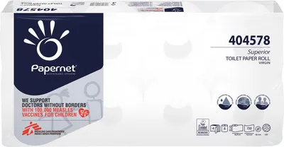 Produktbild von Toilettenpapier 404578 4-lagig 150 Blatt Zellstoff 8 Rollen Packung mit 9 Stück