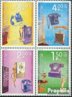 Produktbild von Briefmarken Macau 2010 Mi 1706-1709 Viererblock (kompl.Ausg.) postfrisch Historische Telefonapparate