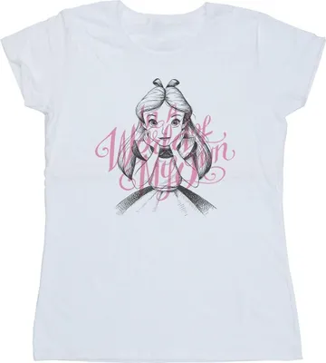Produktbild von Disney - "Alice In Wonderland In A World Of My Own" T-Shirt für Damen BI6969 (XL) (Weiß)