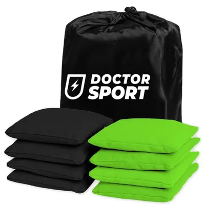 Obrázok produktu pre Sada 8 vrecúšok na hru Cornhole – zelená/čierna