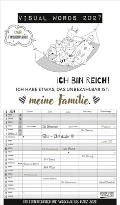 Produktbild von Visual Words Familienplaner 2027