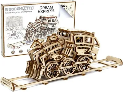 Image de WOODEN CITY Puzzle 3D Dream Express avec rails 220 pièces