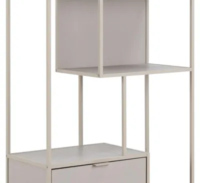 Produktbild von Regal Seaford im Industrielook Grau – ca. 77 x 185 cm