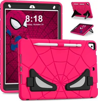 Produktbild von Schutzhülle für iPad 10.2 2021/2020/2019, iPad 9th/8th/7th Gen Hülle Robuste Stoßfeste Ständer für Kinder Jungen Rosa