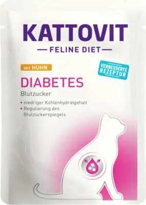 Produktbild von Kattovit PB Feline Diet Diabetes Huhn 85g