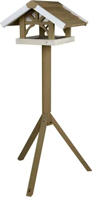 Produktbild von TRIXIE Stehendes Vogelfutterhaus - grau/weiß - 45 × 28 × 44 cm/1,25 m