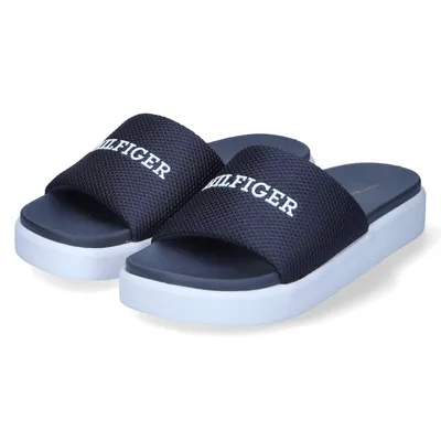 Produktbild von Tommy Hilfiger Damen Badelatschen/ Pantoletten Schwarz Textil Größe: 40