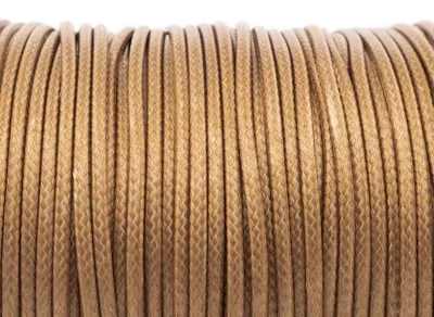 Produktbild von Vintageparts Polyesterkordel Gewachst Nougat 2mm Schmuckband Bastelband 10m