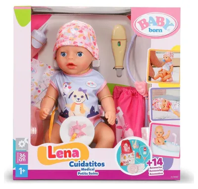 Produktbild von BABY born Medical Lena Babypuppe 36 cm – 6 Funktionen und 14 Zubehörteile