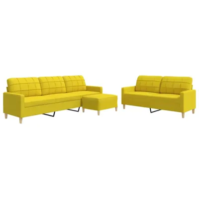 Zdjęcie produktu dla VidaXL 3278332, Żółty, Pianka, Metal, Poliester, 2,26 m, 77 cm, 80 cm
