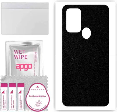 Produktbild von apgo Rückseite Schutzfolie, Skin, kompatibel mit ZTE Blade A53 Pro, Hinten Displayschutzfolie aus Vinylfolie, kratzfest, einfache Montage - Mattschwarz