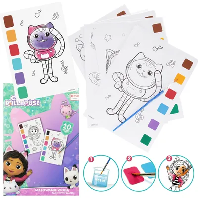 Produktbild von Gabby's Dollhouse Malen mit Wasser, Kreativset für Mädchen, Malset