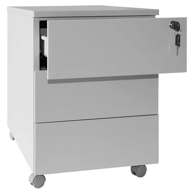 Produktbild von SZ Metall Rollcontainer lichtgrau 3 Auszüge 40,0 x 59,0 x 53,0 cm