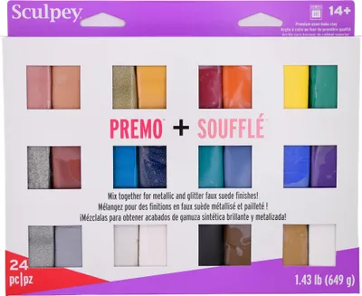 Produktbild von Polyform Soufflé & Polyform Premo Premium, Polymer-Back-Ton, 24, ungiftig, 5,2 k