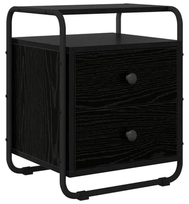 Productafbeelding van Nachtkastje Zwart eiken 40 x 36,5 x 50 cm Bewerkt hout