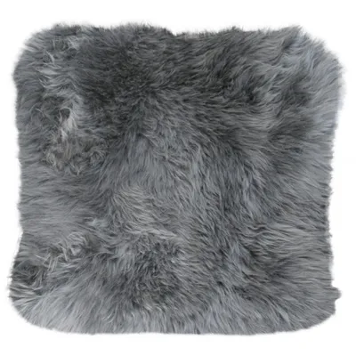 Produktbild von Heitmann Felle Lammfell-Kissen mit Reißverschluss Fellmaß ca. 45x45 cm, Farbe: Grau 403GR
