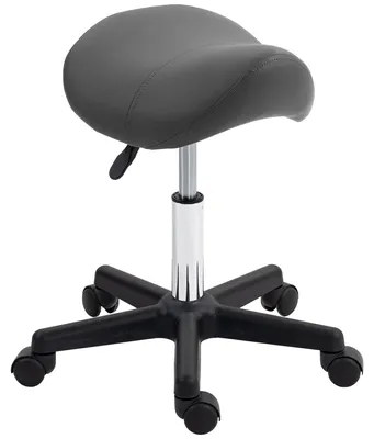 Produktbild von HOMCOM Rollhocker Höhenverstellbarer Drehhocker Arbeitshocker Kunstleder