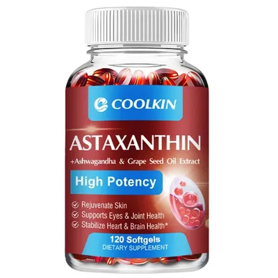 Produktbild von Astaxanthin 24mg (120 Kapseln) Nahrungsergänzungsmittel, Herz, Kreislauf, Gelenke, Augen, Haut, Nägel, Körpergesundheit, Immunsystem