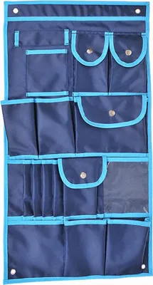 Produktbild von Hängeorganizer Organizer Hängeaufbewahrung Stoff Camping Wohnwagen Wohnmobil Caravan Boot Zelt Vorzelt 40 x 73 cm blau
