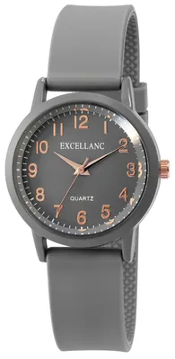 Produktbild von Damenuhr mit Silikonarmband, gewölbtem Mineralglas, 32 mm Gehäusedurchmesser