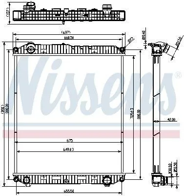 Produktbild von NISSENS 607021 Kühler Wasserkühler Motorkühler passend für MERCEDES-BENZ ATEGO 3