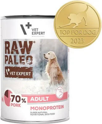 Produktbild von RAW PALEO Adult Monoprotein Pork – Nassfutter für Hunde – 400 g
